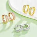 Factory Direct 925 Sterling Silver Moissanite Gold Plated Hoop Earrings1