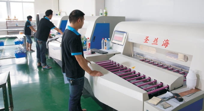 Automatic V-cutting workshop