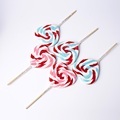 HALAL 85g Rainbow Heart Shaped Handmade Swirl Flat Hard Lollipop Candy1