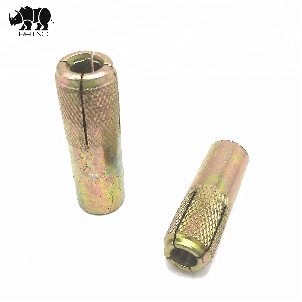 Zinc unifix anchor bolt Yellow Zinc drop in anchor bolt Knurled Drop In Anchor1