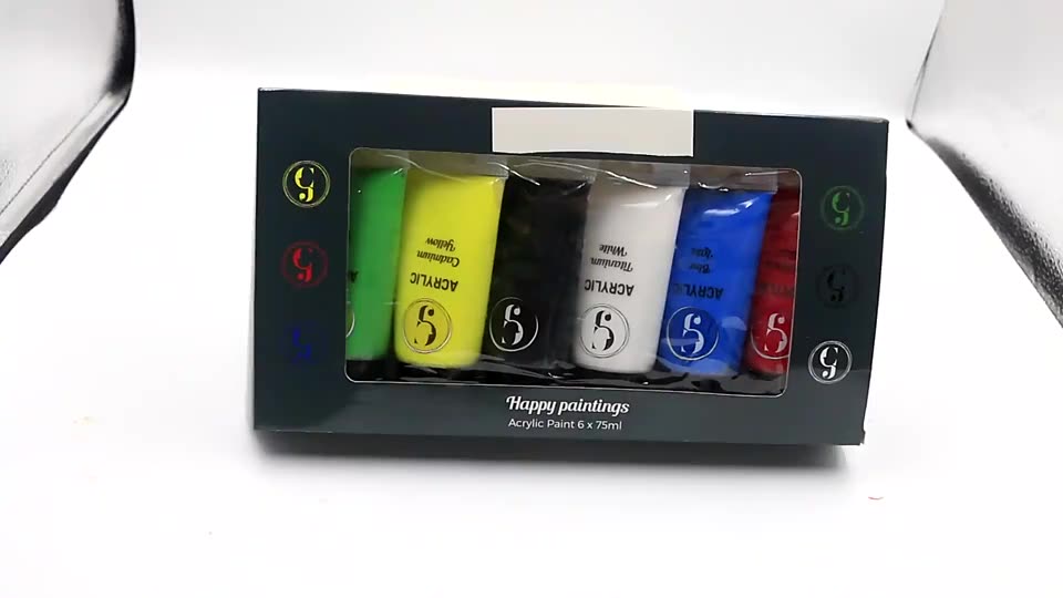 24 Farben 75 ml Schlauch Acrylfarbenrohr aus hochplastischen Flüssigkeits-Acryl-Farbkunstfarbe für die handbemalte Kreation von Studio