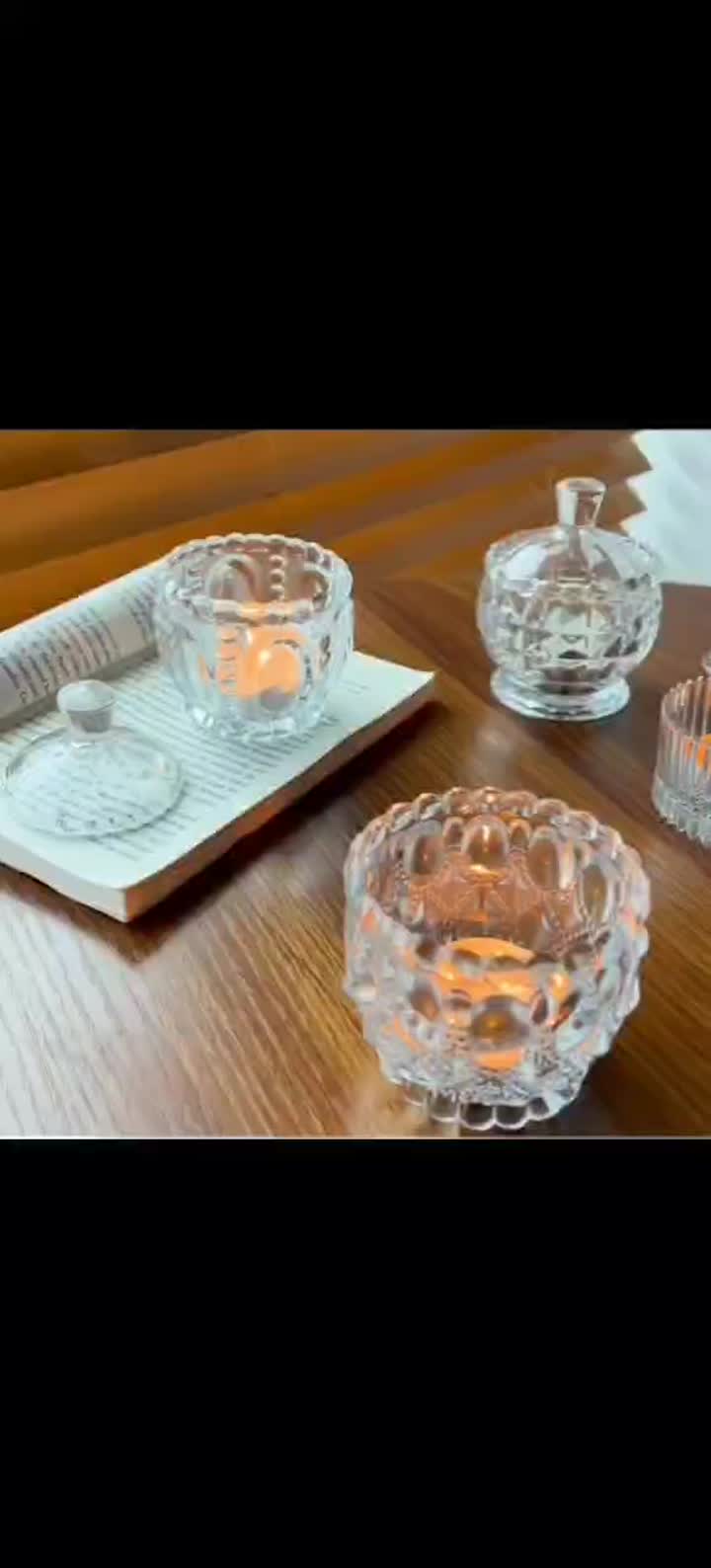 Glass candle holders