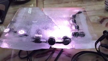 LED Mesh Screen Test in ice