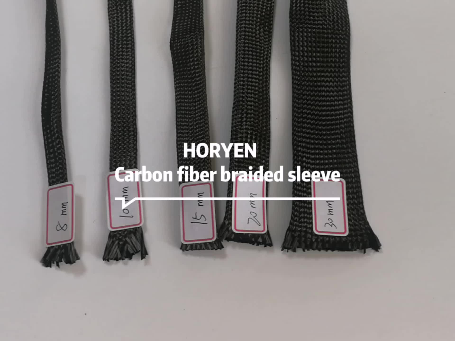 Venta caliente Cable de manga trenzada de manga de fibra de carbono