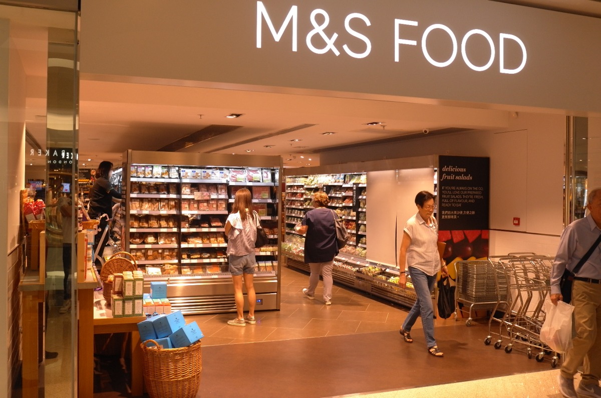 M&amp;S Food-Hong Kong&#39;da lüks bir süpermarket zinciri