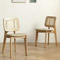 New Trend Modern Furniture Cafe Shop Wood and Rattan Luxury Restaurant Chair1