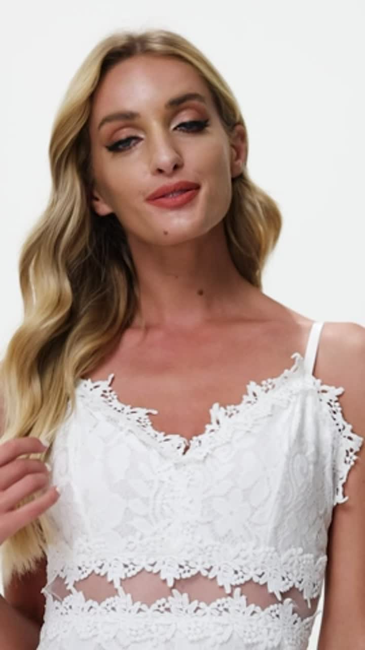 Deep V Neck Spaghetti Strap 