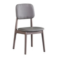 Modern Premium Wooden Dining Chairs with Lamb Wool Boucle Upholstery: Ideal for Cafés, Restaurants, and Basement Settings1