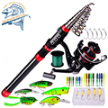 39Pcs Portable Telescopic Sea Fishing Rod and Reel Set with Lures and Hooks1