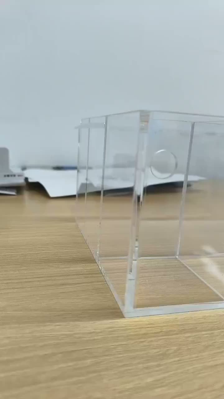 Transparente Acrylanzeigespeicherbox -Rauschunterdrücker für das Schneiden von Süßanzeigemaschinen