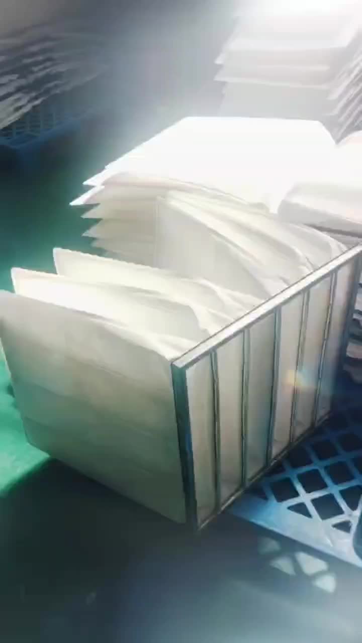 Polyesterfibermaterial av pocktfilter