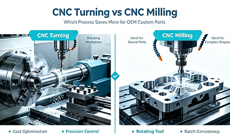 Differences Between CNC Turning and Milling and Their Applications | A Cost-Saving Guide to Selecting Custom Manufacturing Processes for OEMs