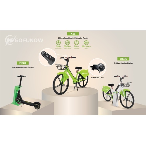 Productos en serie de GoFunow que comparten scooters eléctricos y bicicletas eléctricas