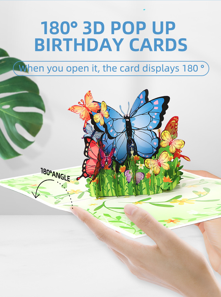 Biglietto d'auguri per il giardino delle farfalle