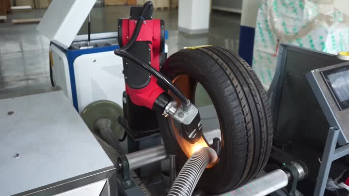 laser marking rubber tyre