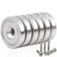 Neodymium Round Ring Base Cawan Magnet 0.6 &quot;D x 0.2&quot; h untuk pintu kabinet penyimpanan alat