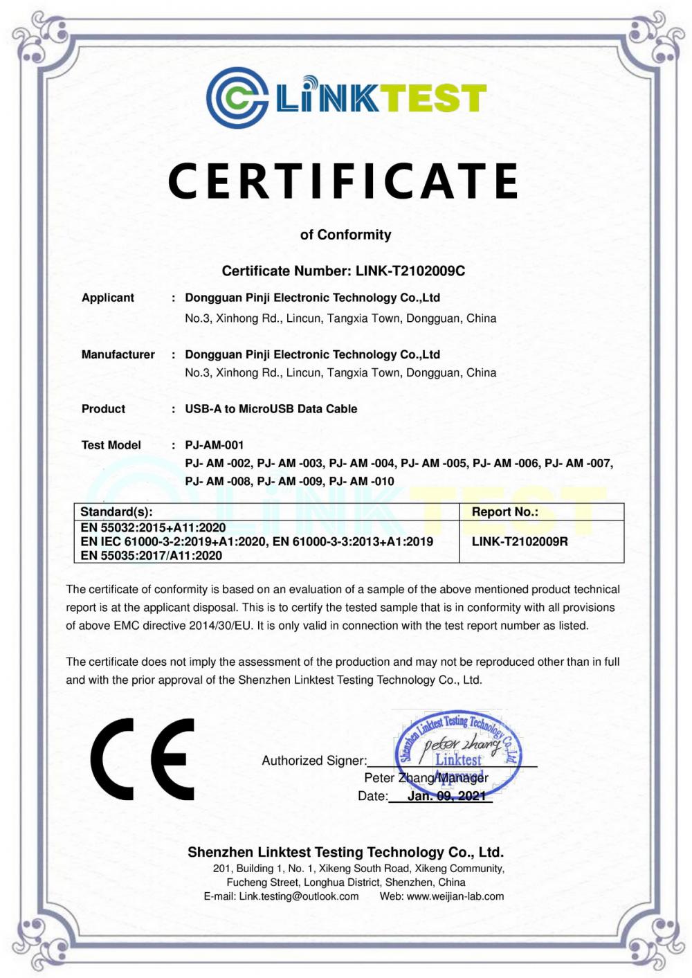 CE Certificate