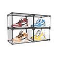 Wholesale Cheap Clear Acrylic Shoe Box with Magnetics for Sneakers1