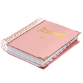 Free Sample Notebook Golden Foil Spiral Wire Ring Journal Monthly Weekly Daily Diary Agenda Custom Printing  A4 A5 Panner1