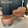 Modernong minimalist style solong designer lounge chair komportable sa paglilibang tela na silid ng silid sample silid -tulugan na silid -tulugan na loungechair1