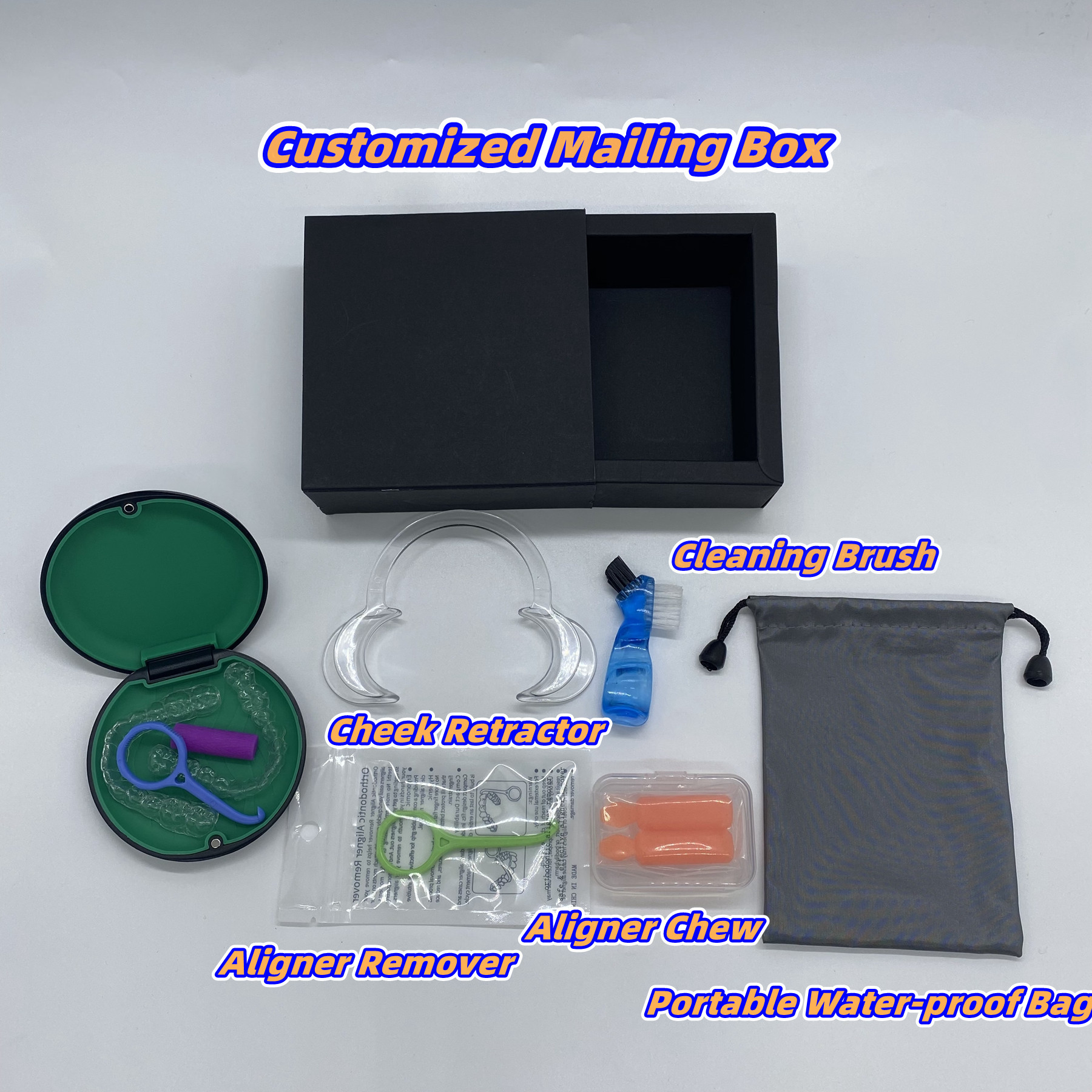 Neues Design Customized Logo Invisible Braces Box Magnetic Aligner Verpackungsfälle