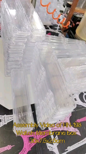 30x7.5x2.5cm OEM Professional lab Jewelry Storage Clear  Supsensive Shock-proof Highly Elastic Watch Membrane Box1
