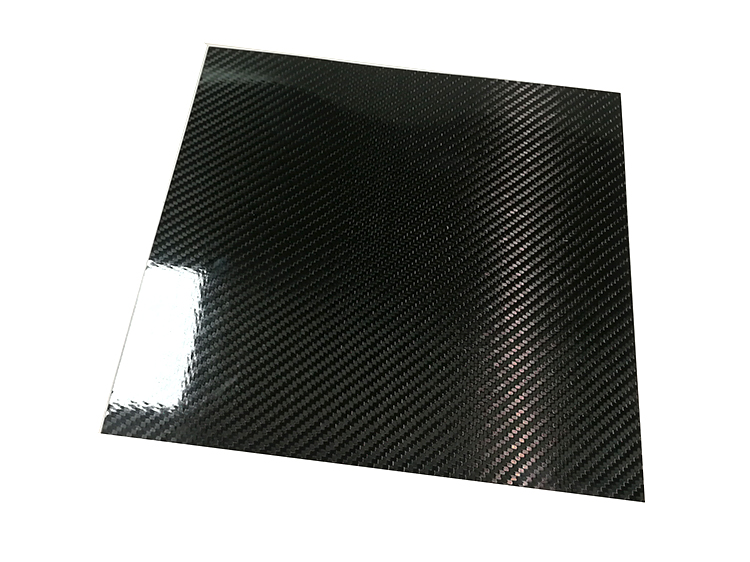 Benutzerdefinierte Größe Normaler Twill glänzende matte Oberfläche reines Kohlefaser Flexible Plattenblatt 0,2 mm 0,3 mm1