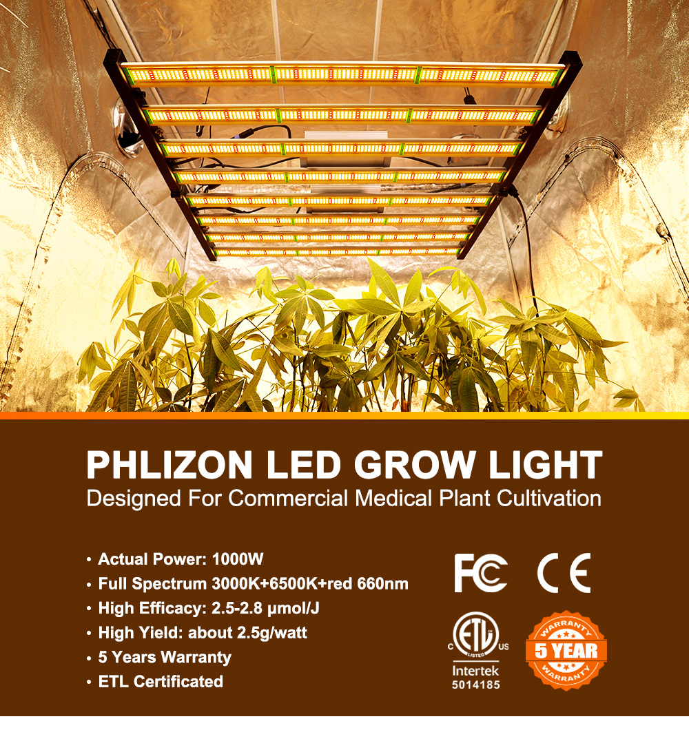 phlizon Powerful 1000W High Output Full Spectrum LED Grow Light High Yields for indoor Medical Plants Flowering Blooming.jpg