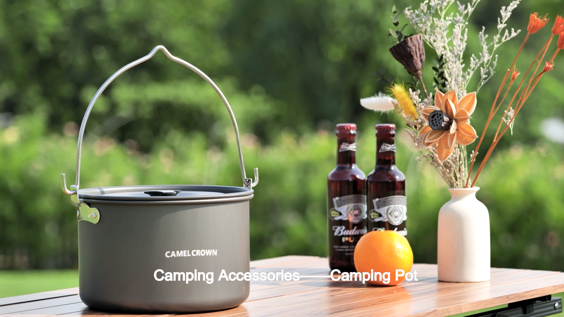 Camel 4-6 Personen Aluminiumlegierung Camping Topf große Kapazität Portable Camping Cookware11