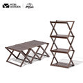 MOBI GARDEN Folding Multi-layer Solid Wood Storage Rack1