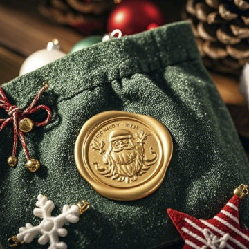 クリスマス キャンバス バッグのアイデアのインスピレーション: クリスマス キャンバス バッグをシーリング ワックスで飾りましょう