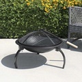 Garden Backyard Round Charcoal Outdoor Camping Heating Wood Burning Bowl Fire Pit With Bbq Function1