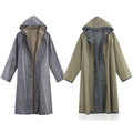 Men's Lightweight Waterproof Long Hooded Raincoat1