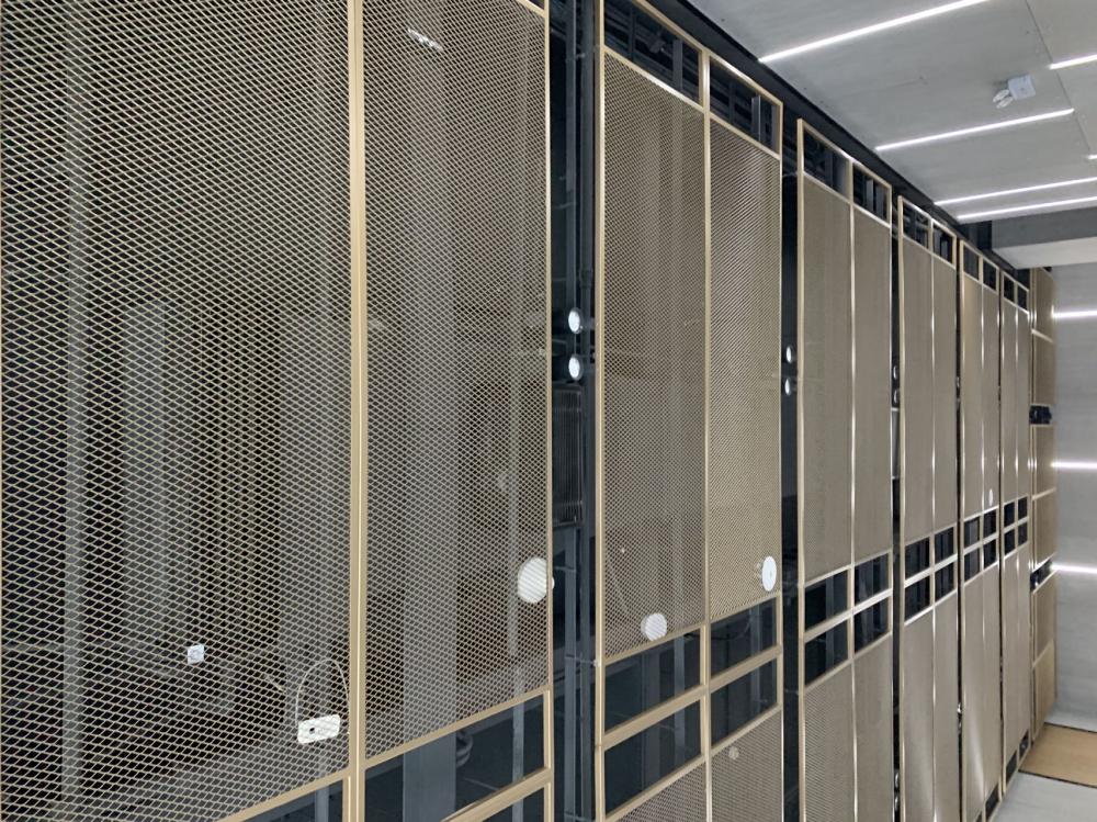 Perforated aluminuim cladding suspended panels