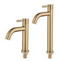 High Quality Stainless Steel 304 Single Handle Golden Bathroom Faucet1