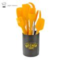 Eco-Friendly Kitchen Utensil Set: 8 Piece Silicone Baking Tools in Gold1