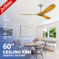 1stshine 60 Inch Low Noise Ceiling Fan with Wooden Blades - Factory Sale1