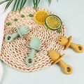 Silicone Baby Training Spoon and Fork Set1