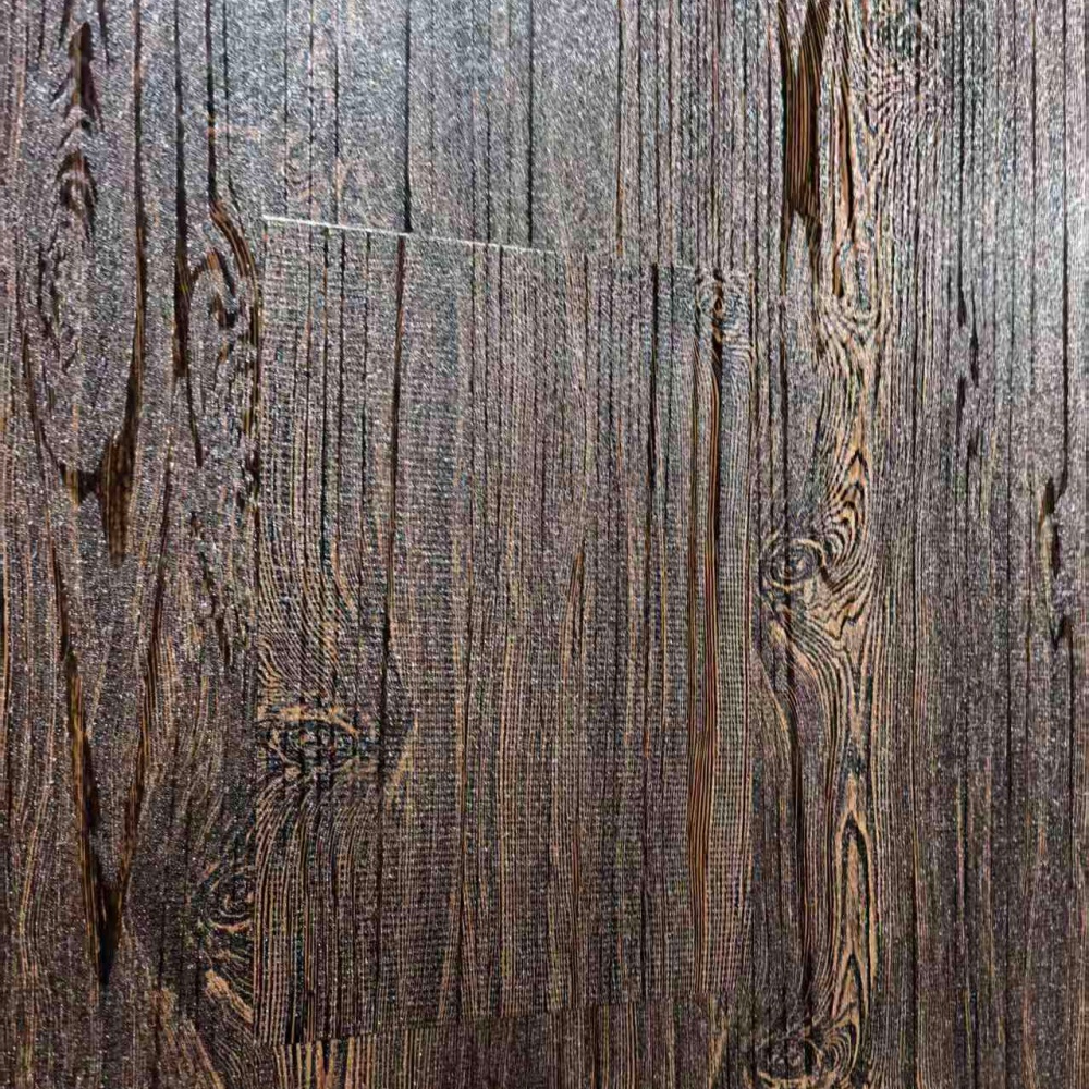 Tôle d'acier double face avec grain de bois wengé noir