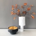 Luxury Nordic White Gold Ceramic Fruit Bowl Decor1