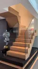프레임리스 내부 알루미늄 유리 현대 계단