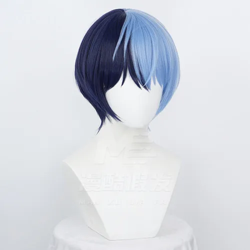 Yiwu Zhaoli Wig Launches Aoyagi Touya Costume Wig for Project SEKAI Role Play with Two-Toned Navy and Sky Blue Design