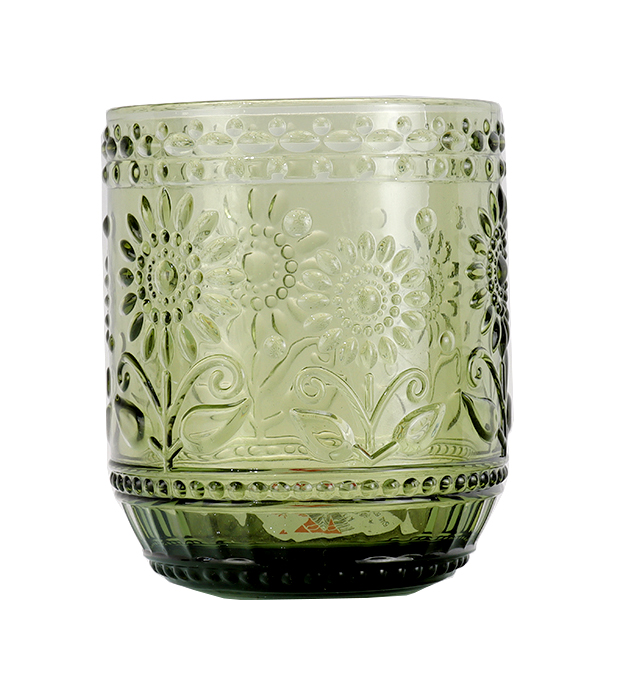 sunflower tumbler glass-green