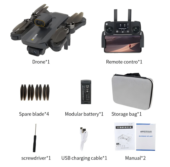 4K dvostruka kamera bez četkica za optički protok RC drone