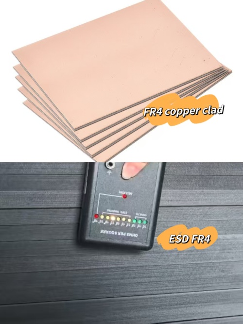 Análisis y comparación de hoja ESD FR4 y hoja FR4 CCL