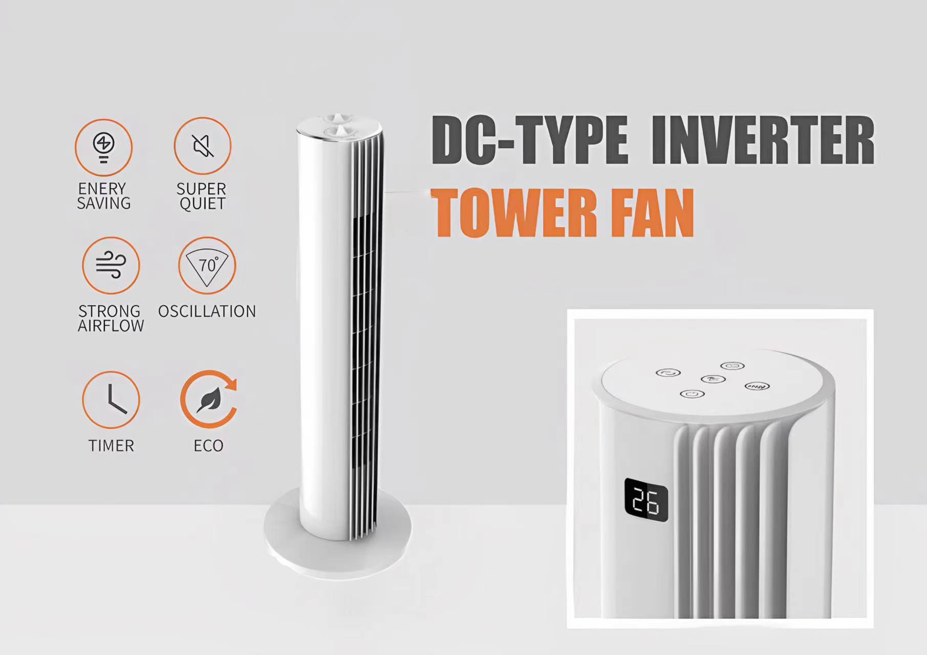 T-Balance Tower & Swan Fan ، معقم سخان الهواء