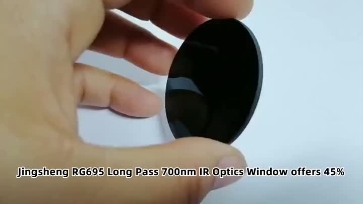 Jingsheng RG695 HB700 vidrio de filtro infrarrojo óptico de paso largo 700nm