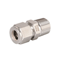 SS316 Stainless Steel Double Ferrule Union Tube Fittings Male Connector1