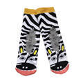 Kids Non Slip Zebra Print Crew Socks1