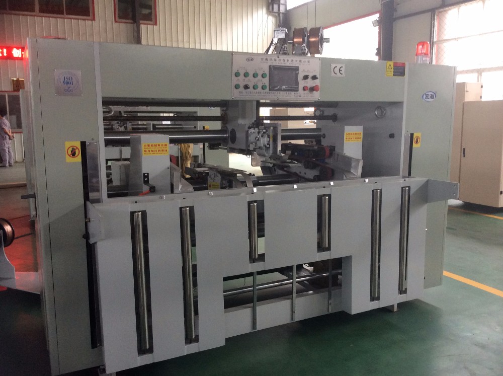 Semi-auto Corrugated Carton Box Stitcher One Piece Sheet Corrugated ...